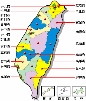 台湾の主要都市